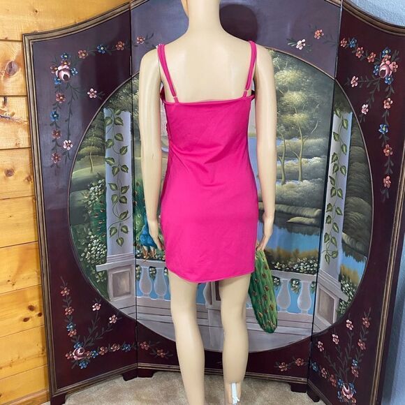 Pink Draped and Ruched Dress Medium - Picture 2 of 4